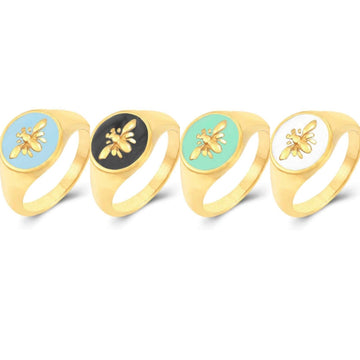 Gold Bee Rings